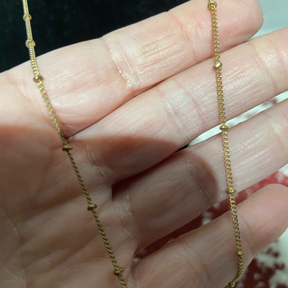 Gold Tone Necklace and Pierced Earrings, With Rose Quartz, Bundle - Picture 6 of 6